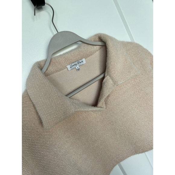 Emory Park Women's Cropped Collared Sweater‎ Long Sleeves Tan Size Medium - Picture 2 of 12